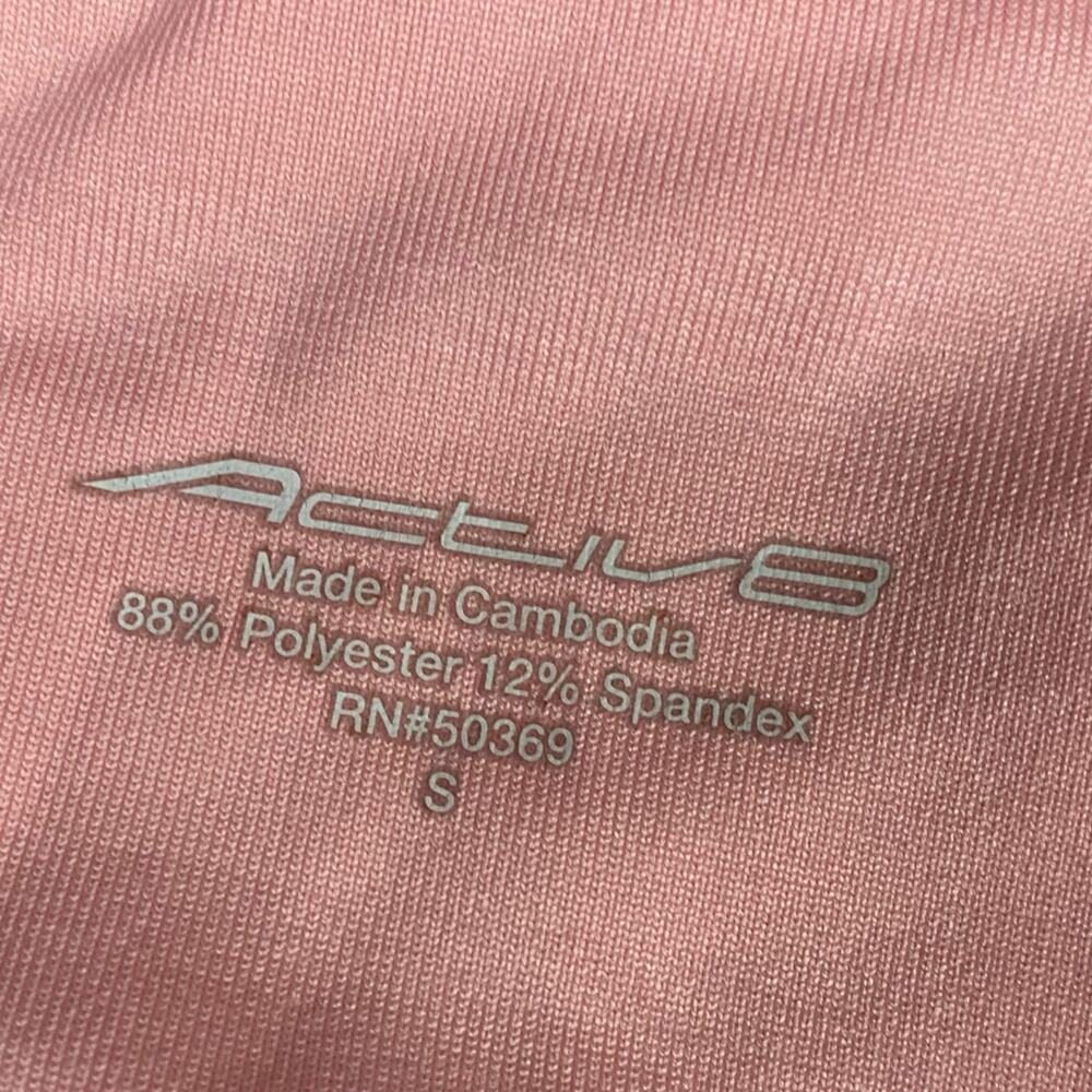 Active Cropped Leggings Pink Black Size S - Picture 3 of 5